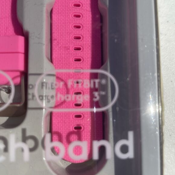 Heyday Watch Band For Fitbit Charge 3 Hot Pink Silicone Band women’s accessories - Picture 3 of 5